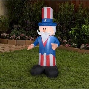 4ft USA Patriotic Uncle Sam Holiday Airblown Inflatable